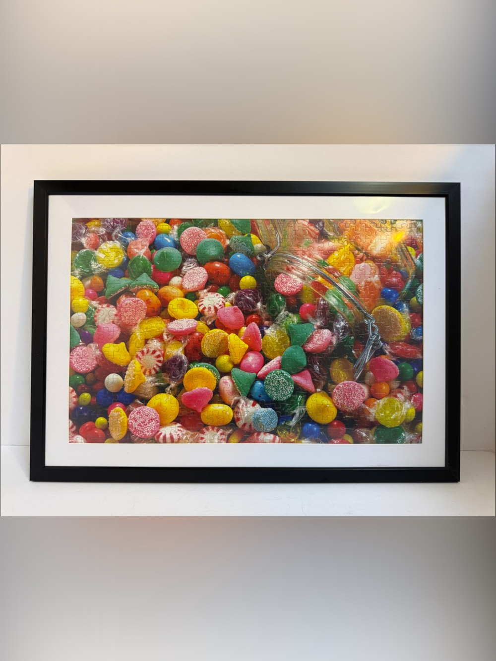 Framed Puzzle Colorful Candy Pop Art Print - Multicolor